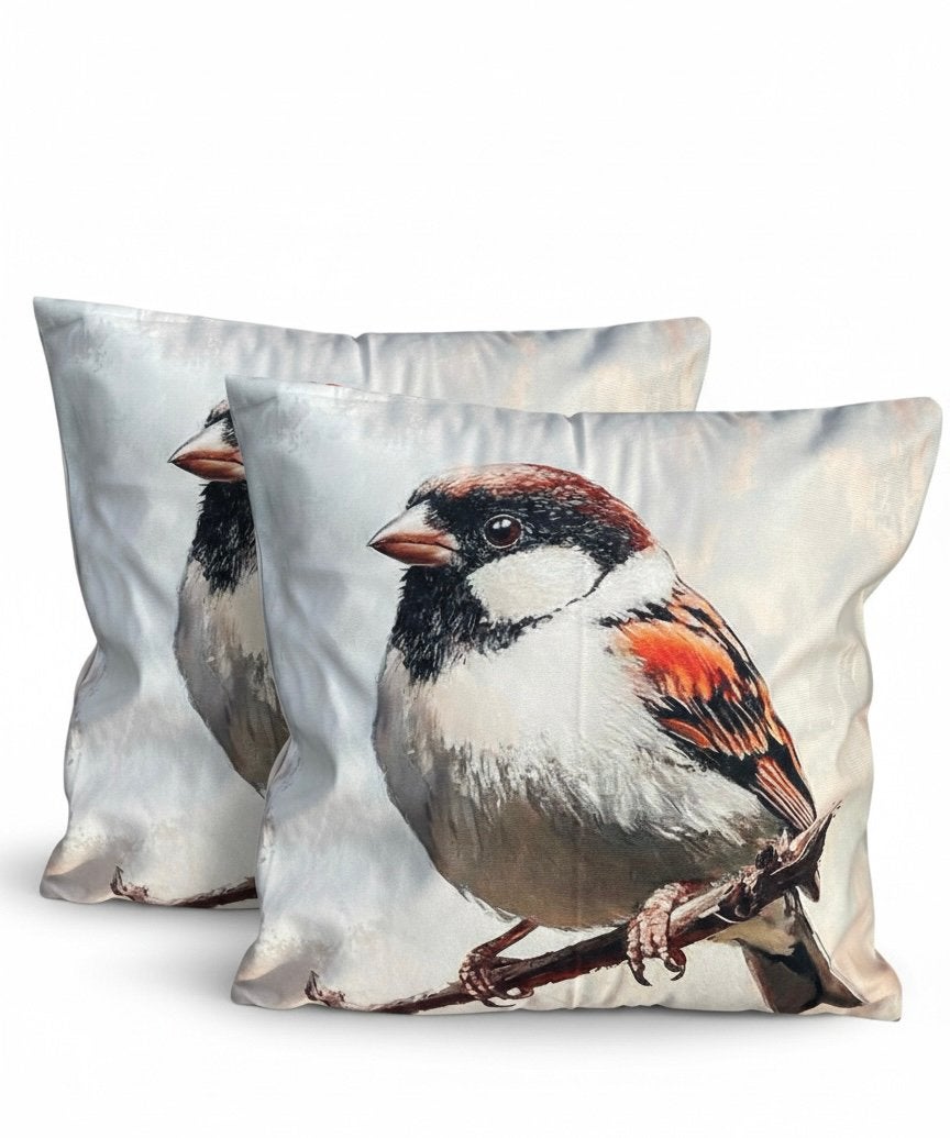 NIEUW !! Twee kussenhoesjes met musje, Ophalen of Verzenden, Nieuw, Vierkant