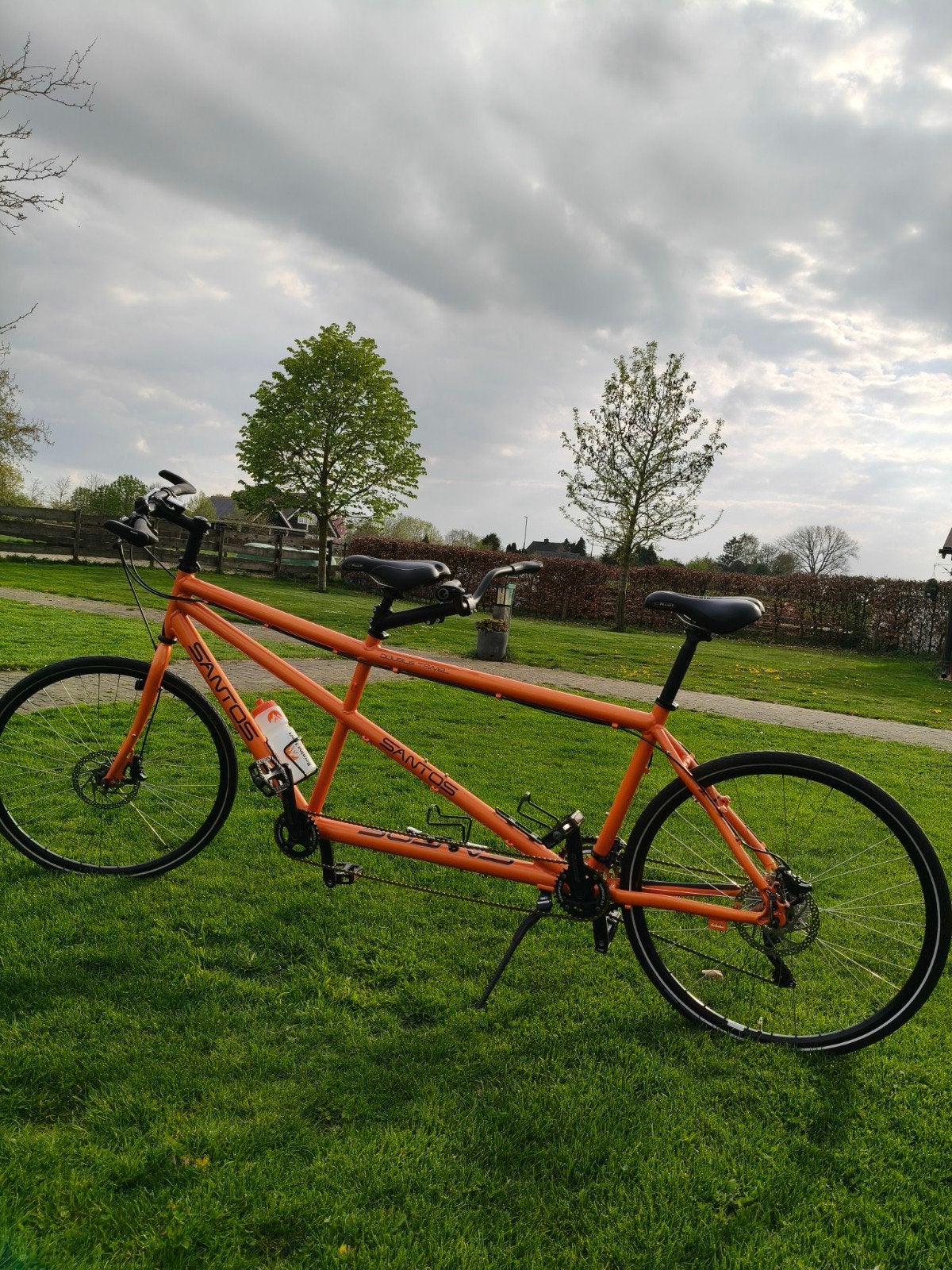 Santos Double Travel Tandemfiets - Oranje, 53 tot 57 cm, Santos, Ophalen of Verzenden, Zo goed als nieuw