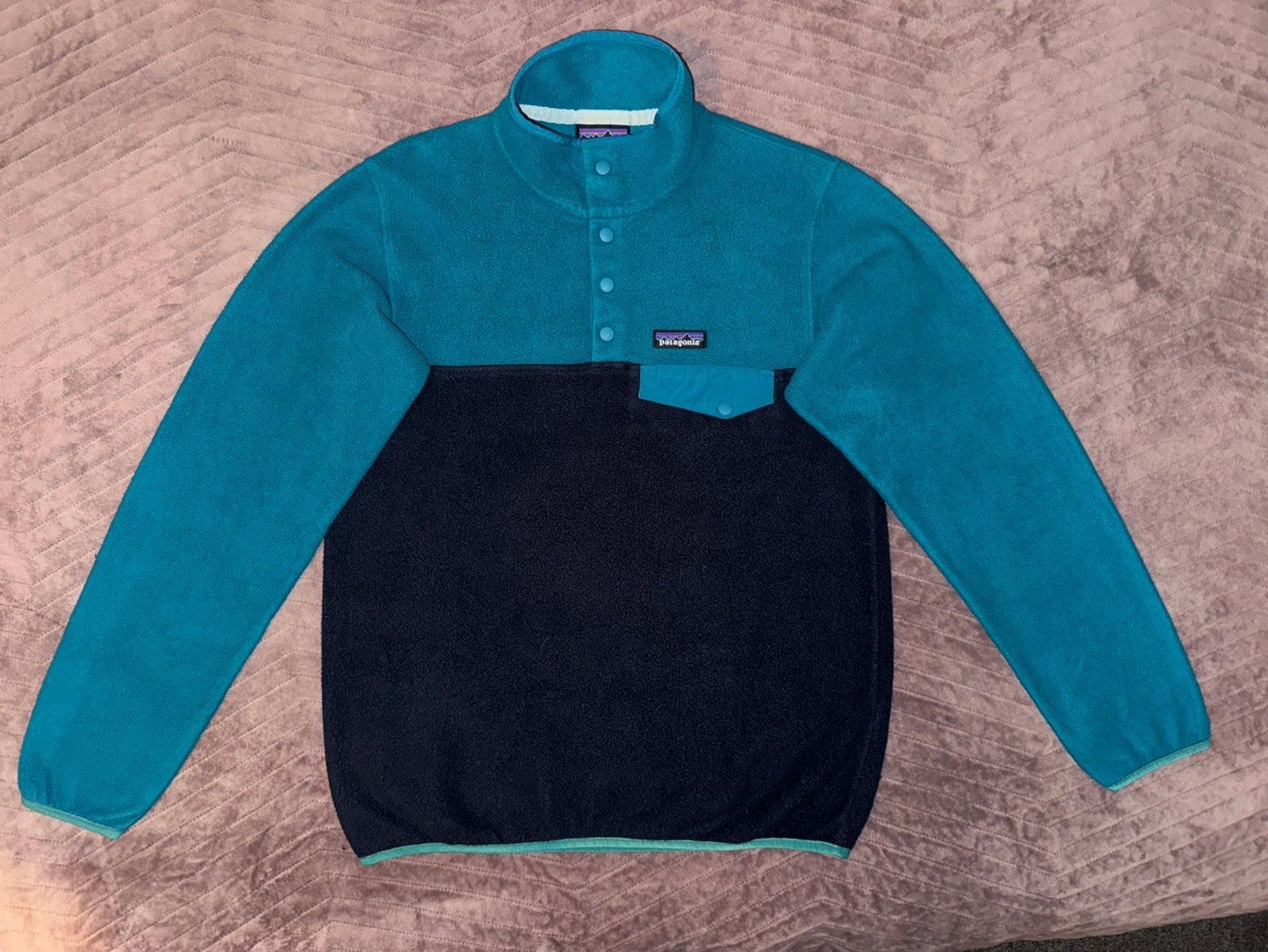 Patagonia Lightweight Synchilla Snap-T Fleece Pullover, Ophalen of Verzenden, Zo goed als nieuw, Maat 36 (S), Blauw
