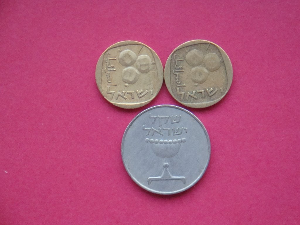 Israël setje munten 5 Agorot en 1 Shekel 1961 / 1981., Verzenden, Midden-Oosten, Setje