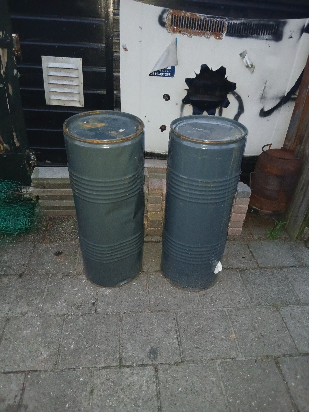2 tonnen, Tuin en Terras, Regentonnen, 150 liter of meer, Ophalen, Zo goed als nieuw