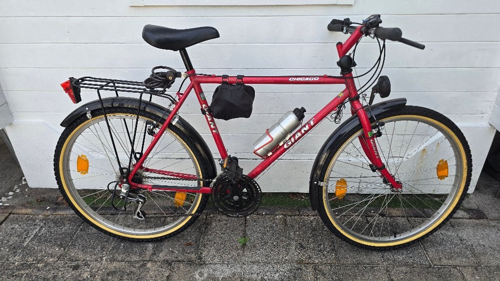 Giant Chicago herenfiets, Fietsen en Brommers, Fietsen | Dames | Damesfietsen, Ophalen, Gebruikt, Velgrem, Versnellingen