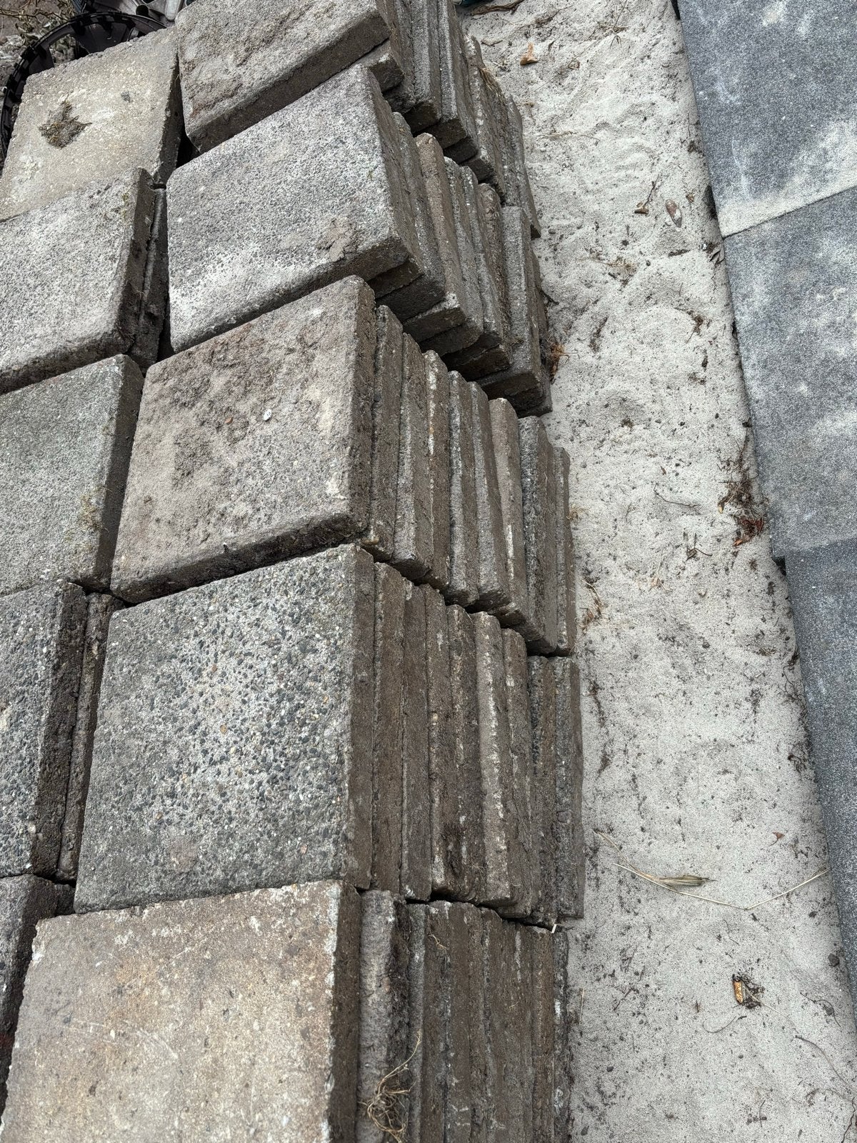 Stoeptegels 30x30cm - ca. 95 stuks, Tuin en Terras, Tegels en Klinkers, Ophalen, Gebruikt, 5 tot 10 m², Beton