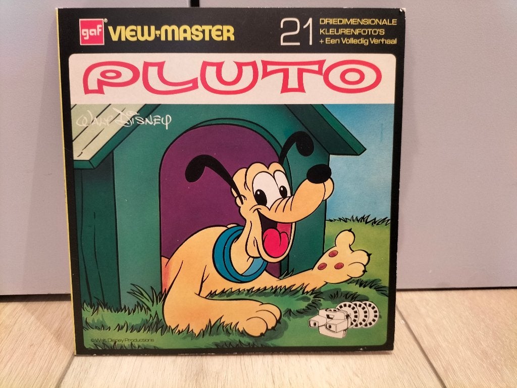 Viewmaster Pluto - NB 529 - Walt Disney - grote omslag, Ophalen of Verzenden, Gebruikt