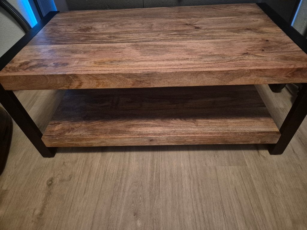 Industriële salontafel, 100 tot 150 cm, Zo goed als nieuw, Industrieel, Rechthoekig