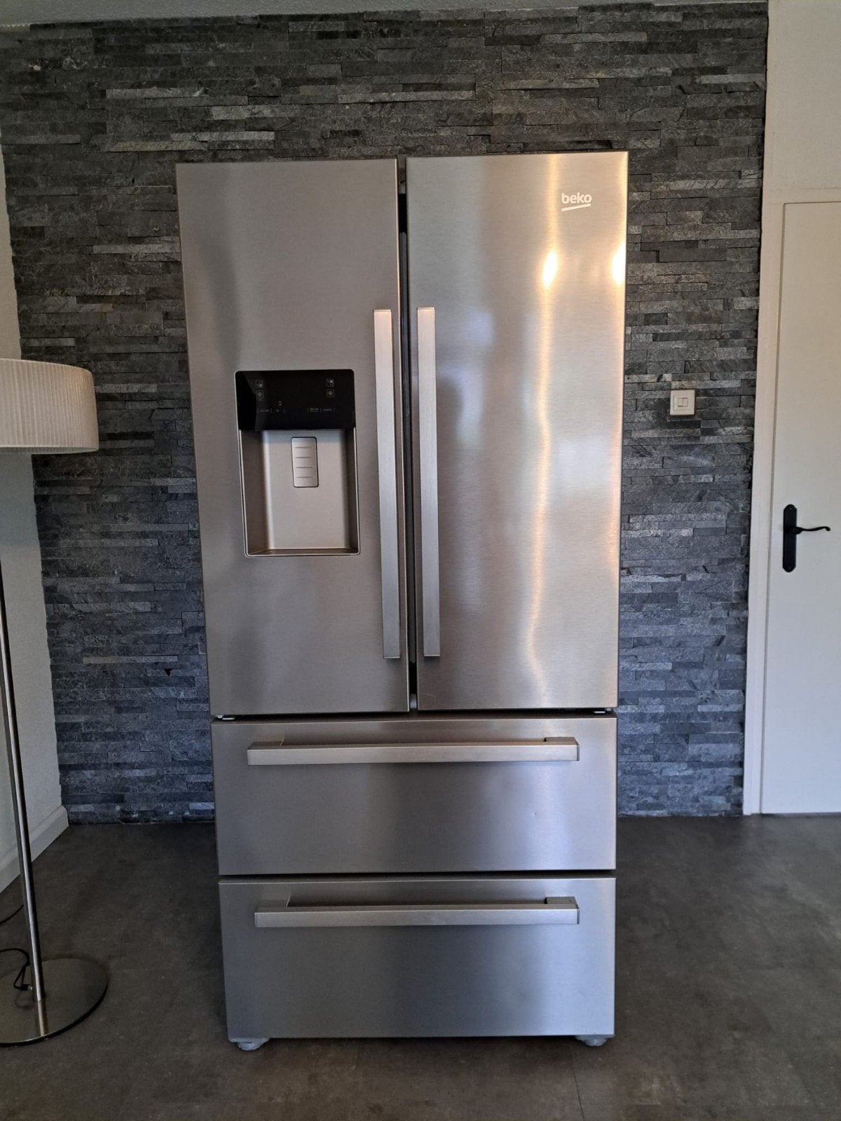 Beko Amerikaanse koelkast - defect, Ophalen, 200 liter of meer, 60 cm of meer, Met aparte vriezer