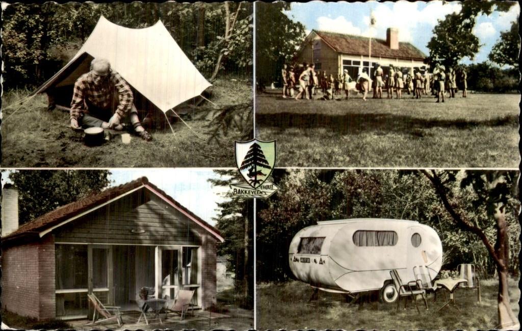 Bakkeveen - Vakantiecentrum T Hout - Kamperen, Verzamelen, Ansichtkaarten | Nederland, Gelopen, Friesland, 1960 tot 1980, Ophalen of Verzenden