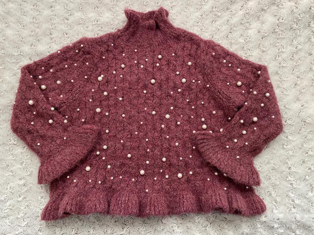 Leuke ZARA trui parel en ruffels maat M, Ophalen of Verzenden, Gedragen