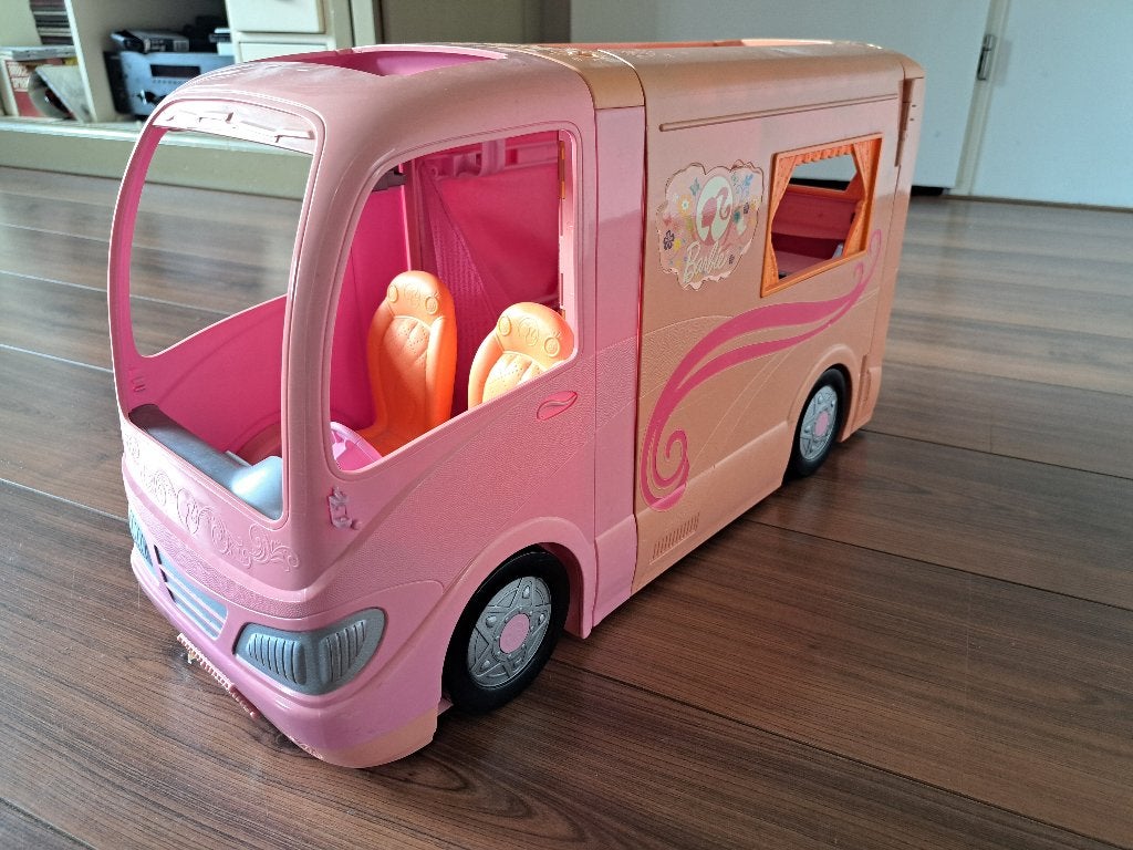 Roze Barbie Glamour camper (Mattel), Ophalen, Gebruikt