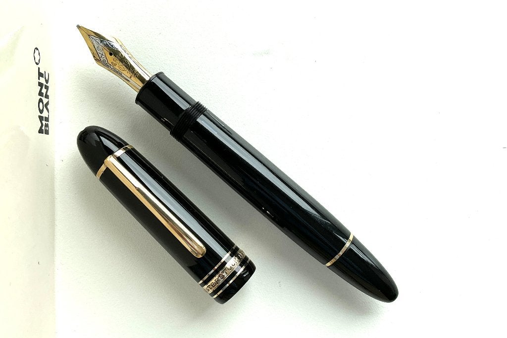 Montblanc Meisterstück 149 Vulpen "CIGAR" 18K punt B of BB, Ophalen of Verzenden, Zo goed als nieuw, Vulpen, Mont Blanc