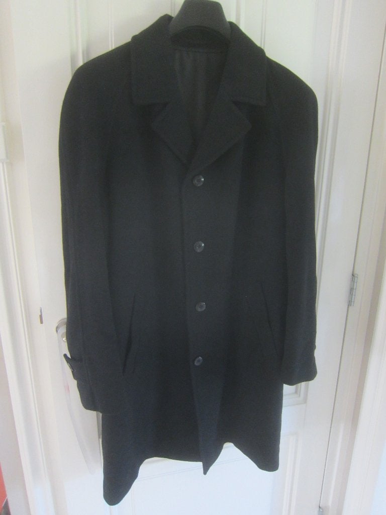 jas heren  3/4  model DUFFEL JAS  DIEPZWART  wol cashmere XL, Zwart, Maat 56/58 (XL), Ophalen of Verzenden, Zo goed als nieuw