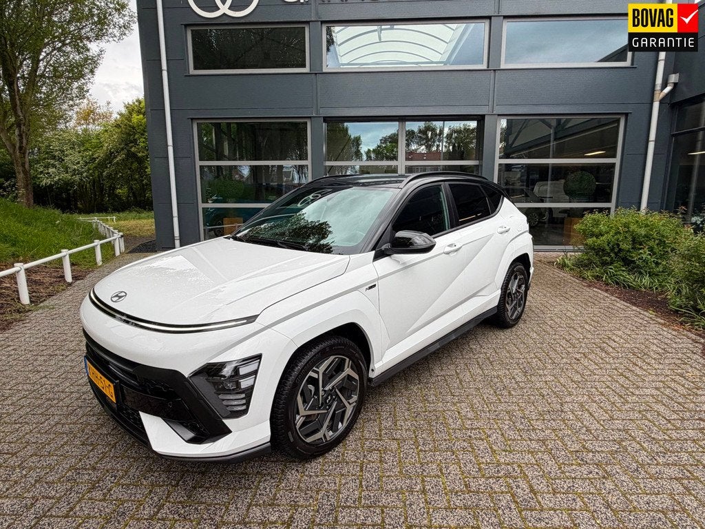Hyundai KONA 1.6 GDI HEV N Line Nieuw model, Auto's, Hyundai, Gebruikt, Euro 6, Wit, Bedrijf