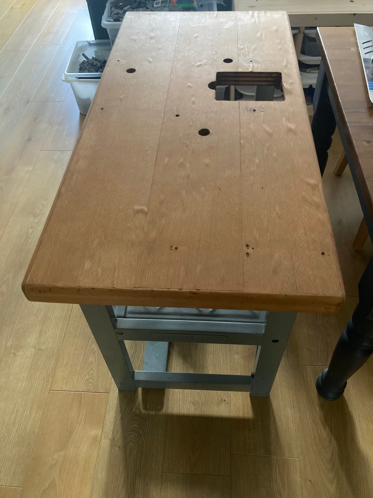 Dürkopp robuuste industriële tafel jaren ‘50, Ophalen, Gebruikt