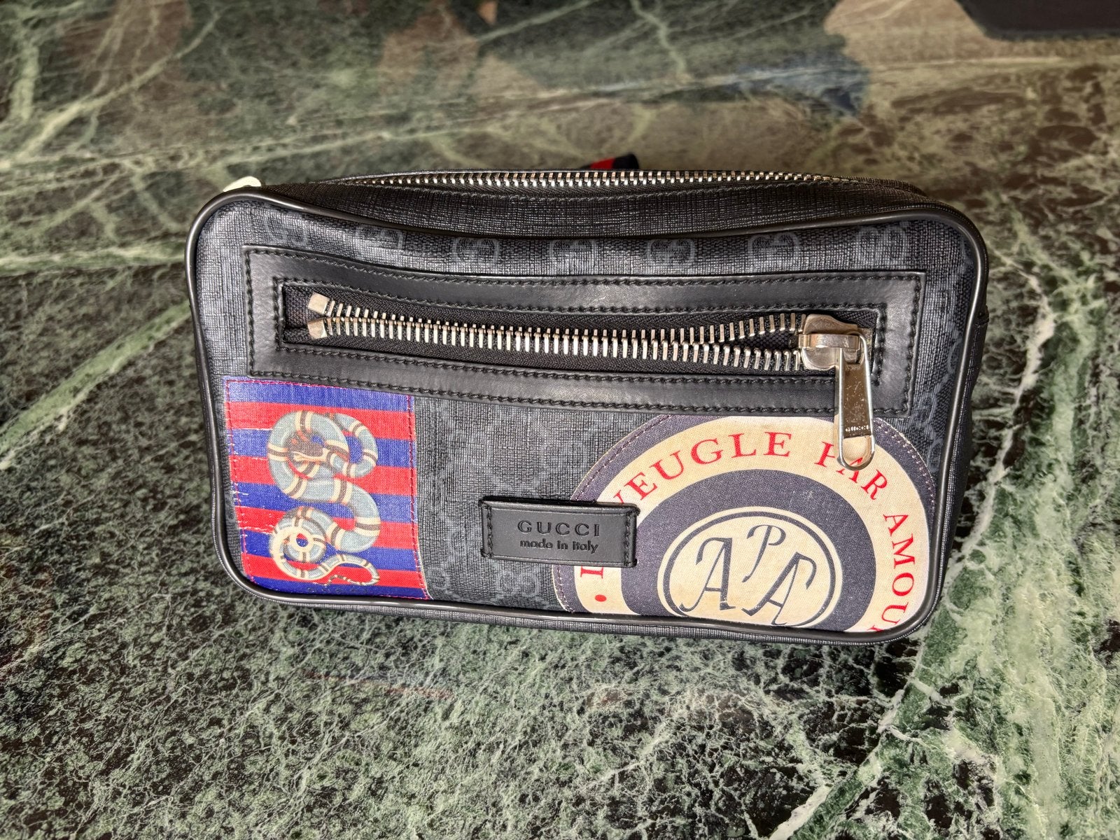 Gucci Night Courrier Zachte GG Supreme Heuptas, Sieraden, Tassen en Uiterlijk, Tassen | Schoudertassen, Ophalen of Verzenden, Gebruikt