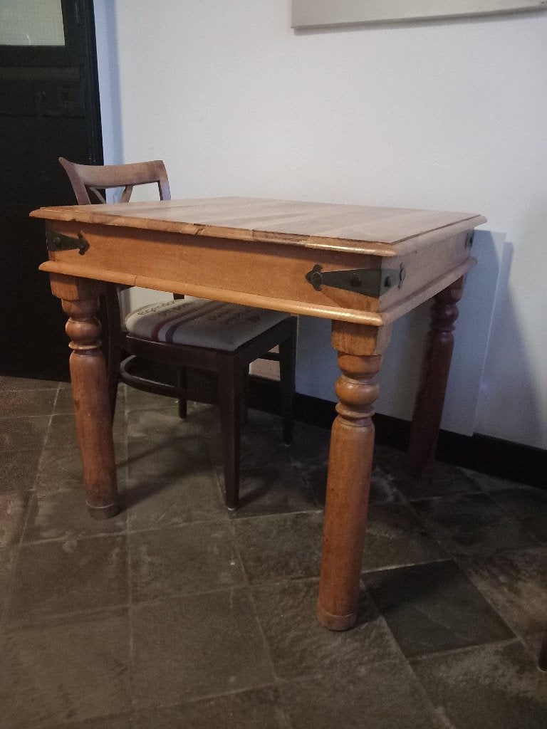 Tafel 80x80 hout, Ophalen, Gebruikt, 50 tot 100 cm, Vierkant