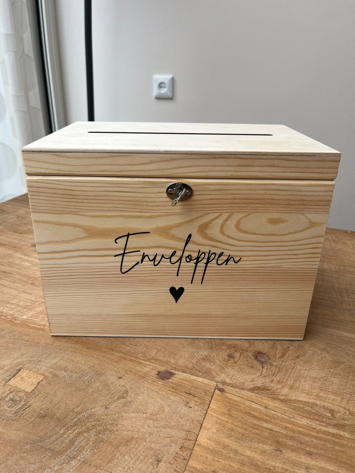 Enveloppendoos met slotje bruiloft, Ophalen, Minder dan 50 cm, Minder dan 50 cm, Zo goed als nieuw