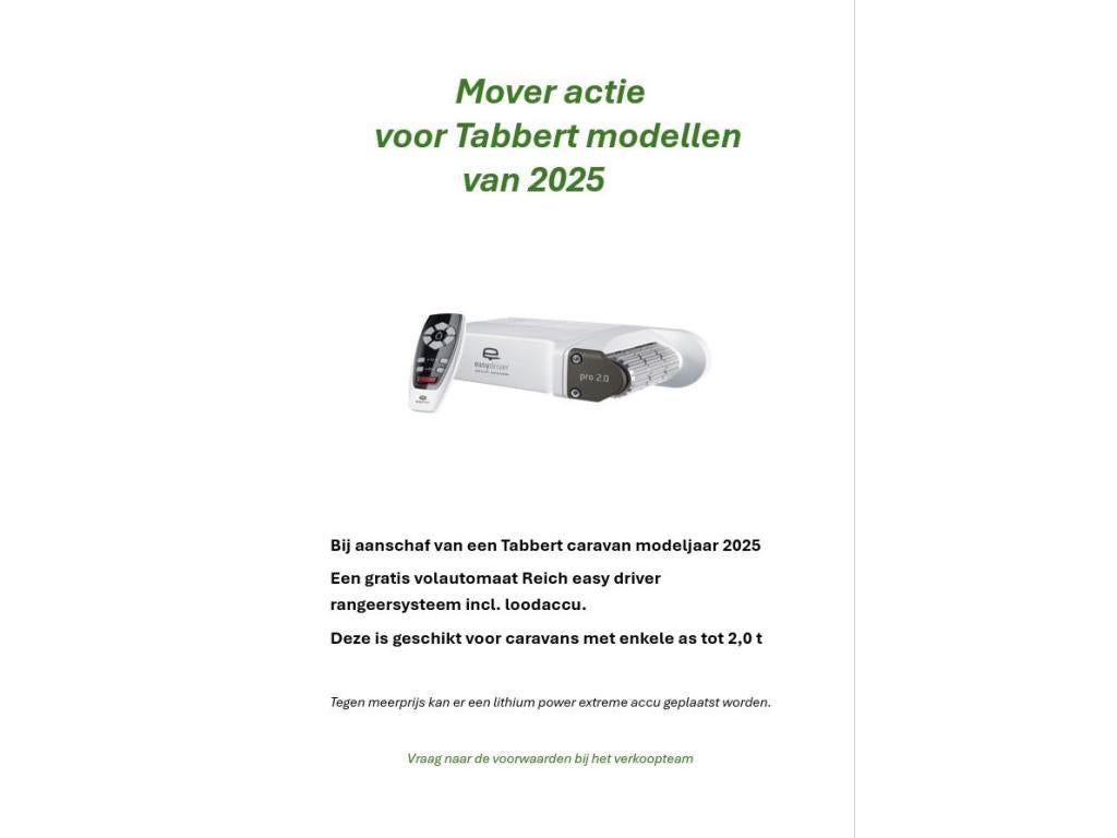 Tabbert Pantiga 390 WD Compact en Comfortabel, Caravans en Kamperen, Overige typen, Standaardzit, Tabbert, Tot en met 2