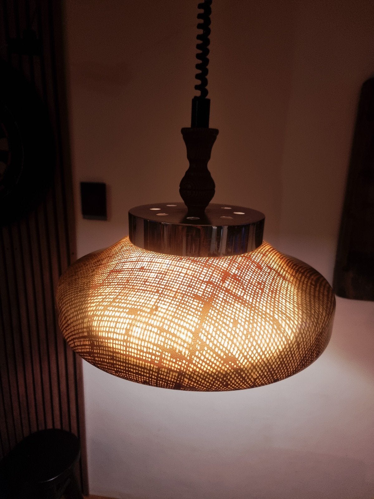 space age herda dijkstra lamp + vintage kast zie foto's, Ophalen of Verzenden, Zo goed als nieuw, Hout, Space age retro vintage jaren 70
