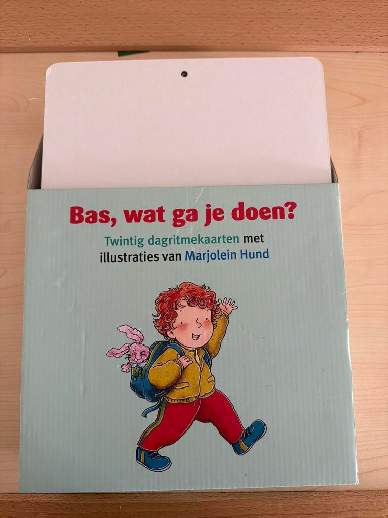 Bas, wat ga je doen? Dagritmekaarten voor peuters/kleuters, Ophalen, Non-fictie, Jongen of Meisje, Nieuw