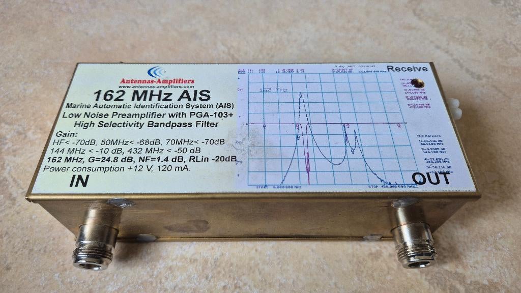 AIS Low-noise Preamplifier 162 Mhz., Watersport en Boten, Ophalen of Verzenden, Zo goed als nieuw, Communicatie