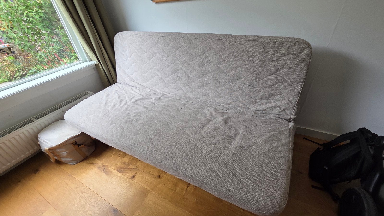IKEA NYHAMN 3-zits slaapbank, Huis en Inrichting, Ophalen, Tweepersoons, 140 cm, Zo goed als nieuw