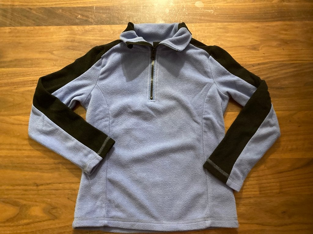 Yep yep paars zwarte fleece ski trui maat 134-140 netjes!, Gebruikt, Yep Yep, Meisje, Trui of Vest