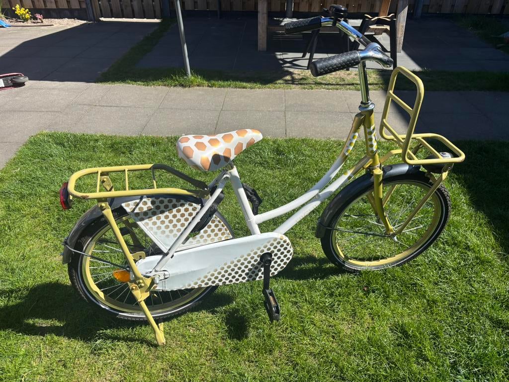 20” highlander zoo  meisjes fiets / oma fiets wit, Ophalen of Verzenden, Zo goed als nieuw, Terugtraprem, 20 inch