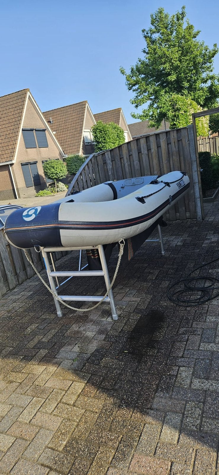 Yam 300 S rubberboot met 8PK buitenboordmotor, Watersport en Boten, Ophalen, Gebruikt, Motor en Techniek, Motorboot