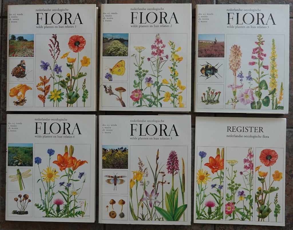 Nederlandse Oecologische Flora - Complete set (6 delen), Boeken, Natuur, Bloemen, Planten en Bomen, E.J. Weeda, R. Westra, Ch. Westra, T. Westra