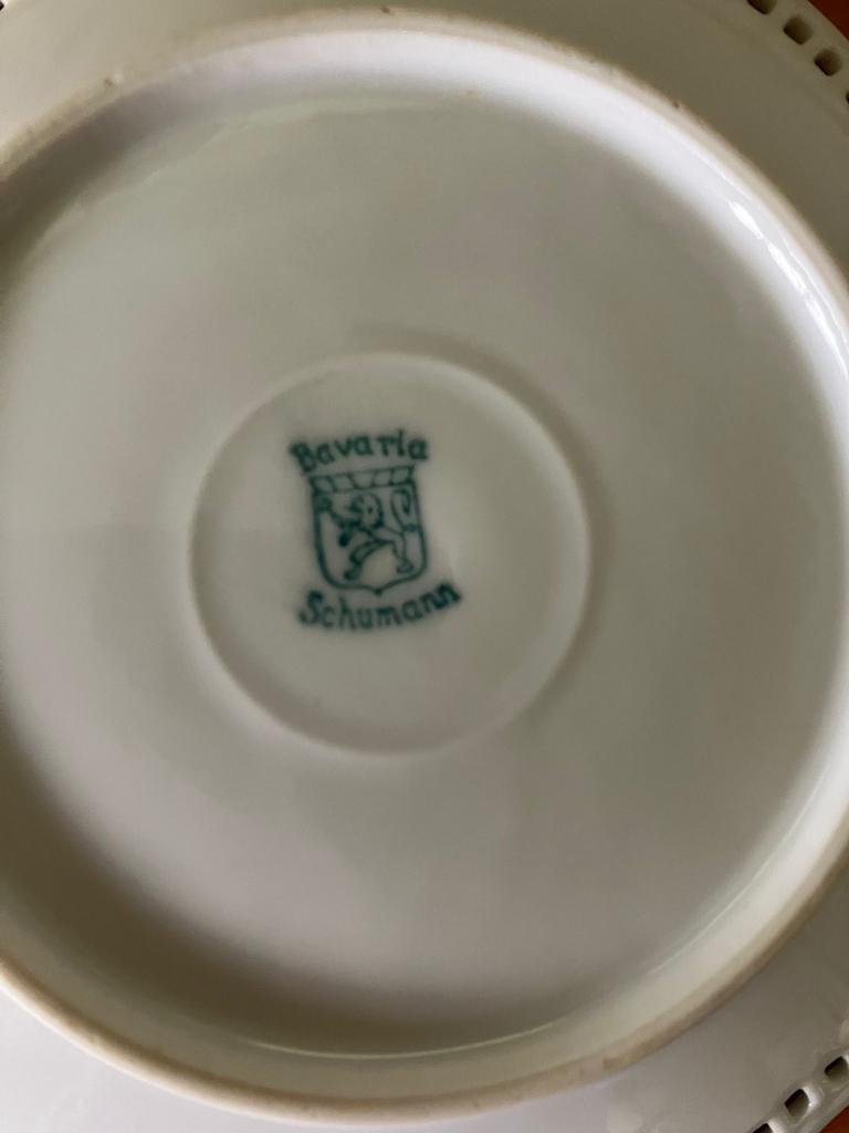 Vintage Schumann Bavaria Porseleinen Gebaksbordjes Set, Ophalen