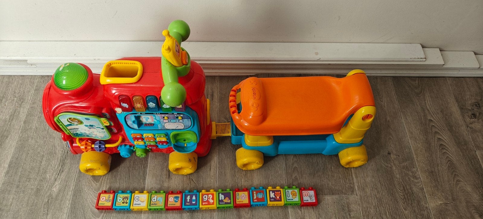 VTech Baby Speeltrein met Wagon en Blokken, Ophalen, Gebruikt, Overige typen, Met licht