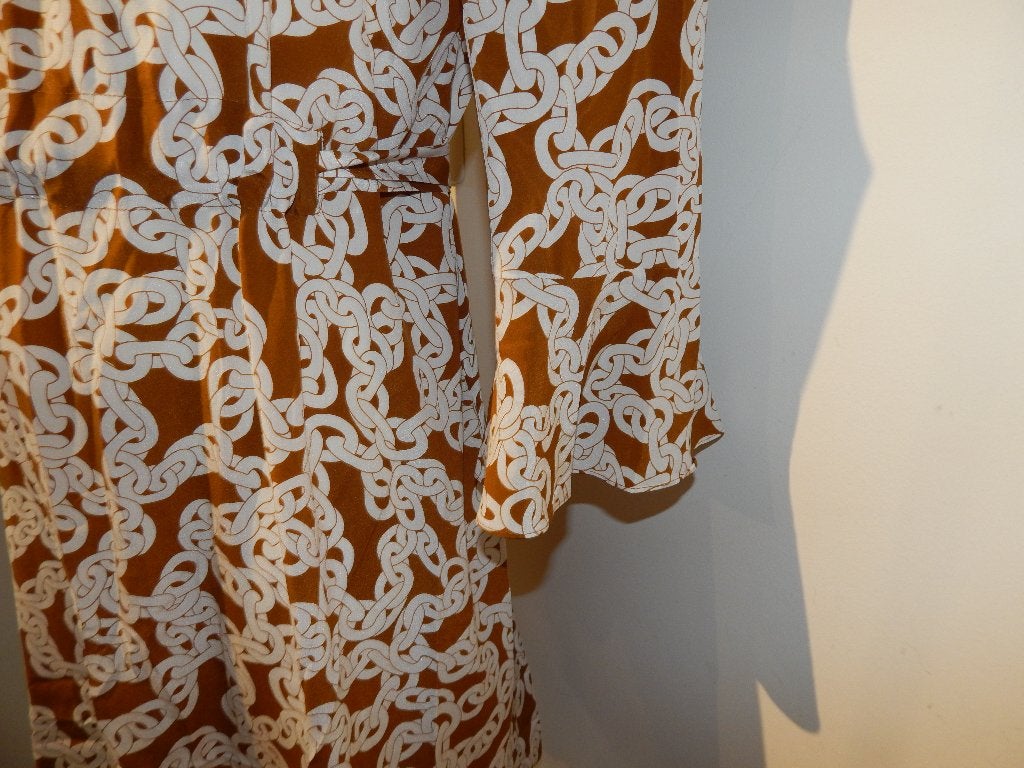 Diane von Furstenberg zijde jurk japon schakel ketting M, Kleding | Dames, Maat 38/40 (M), Diane von furstenberg, Zo goed als nieuw