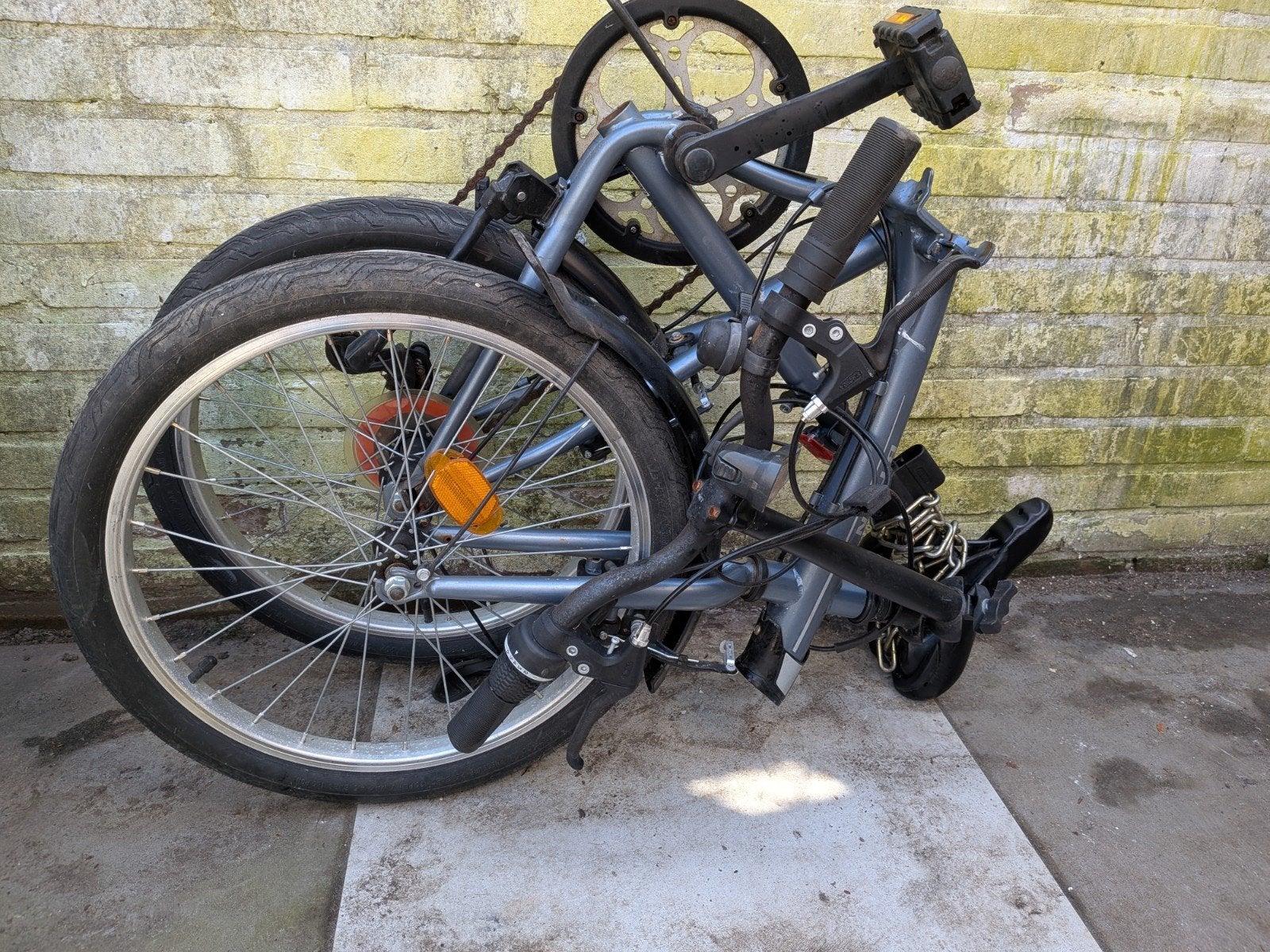 Btwin opvouwbare fiets - Ideaal voor woon-werkverkeer, 20 inch of meer, Gebruikt, Velgrem, Versnellingen
