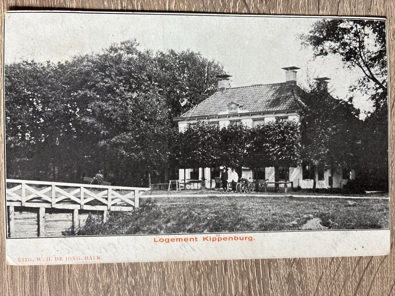 Oude Ansichtkaart Logement Kippenburg Oudemirdum Friesland, Ophalen of Verzenden, Voor 1920, Gelopen, Friesland