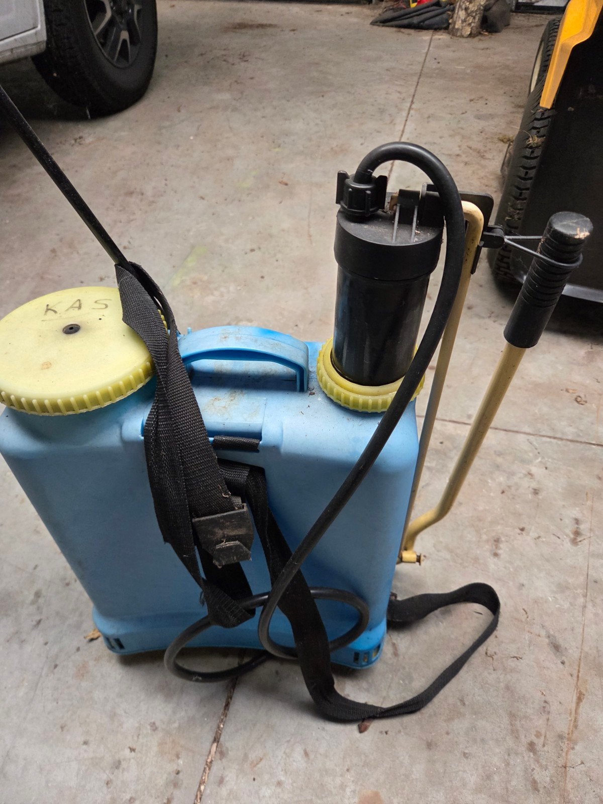 Rugsproeier - Handmatige drukspuit voor tuin en gewassen, Tuin en Terras, Ophalen, Gebruikt, Handsproeier