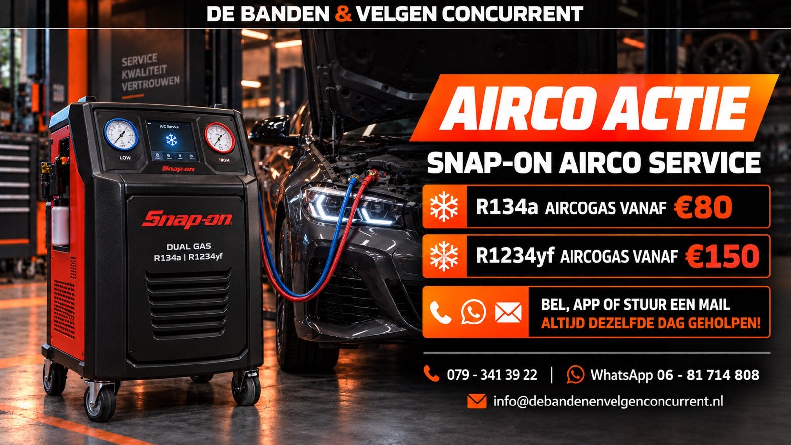 Airco onderhoudsbeurt airco bijvullen r134a prijs v.a., Ophalen, 2718sx, Basniese110@hotmail.com, Nieuw