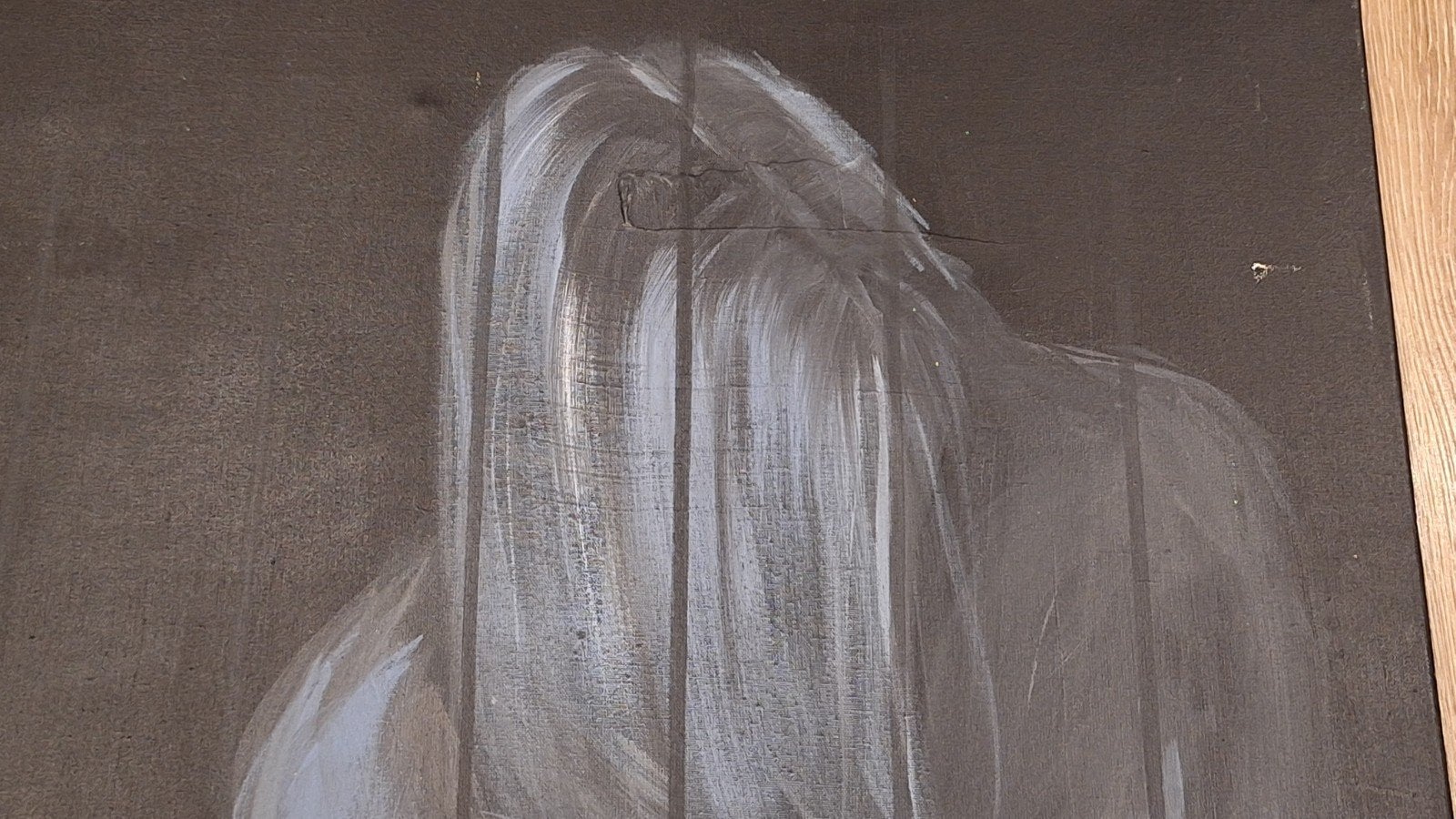 Portret vrouw zwart wit schilderij naaktportret, Antiek en Kunst, Ophalen