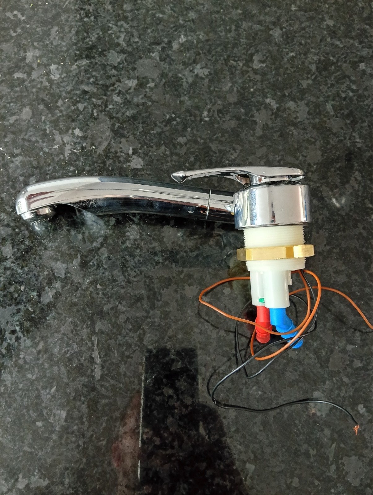 Spoelkraan camper/caravan warm koud doorgang 39mm, Ophalen, Kraan