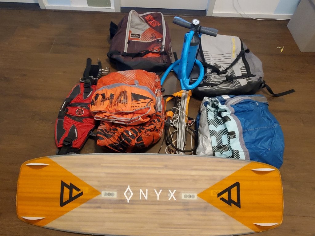 Full Kiteboard Set, Ophalen, Gebruikt, Kitesurf-set, Twintip