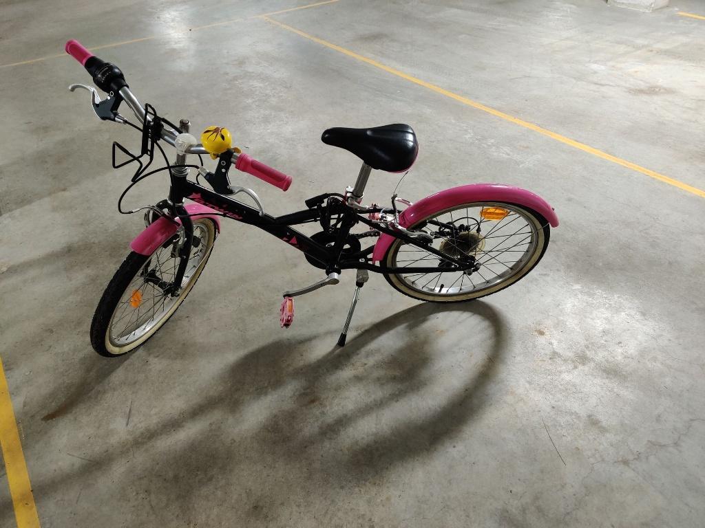 Fiets, meisjesfiets, 20", BTWIN, Ophalen, Gebruikt, Velgrem, Versnellingen