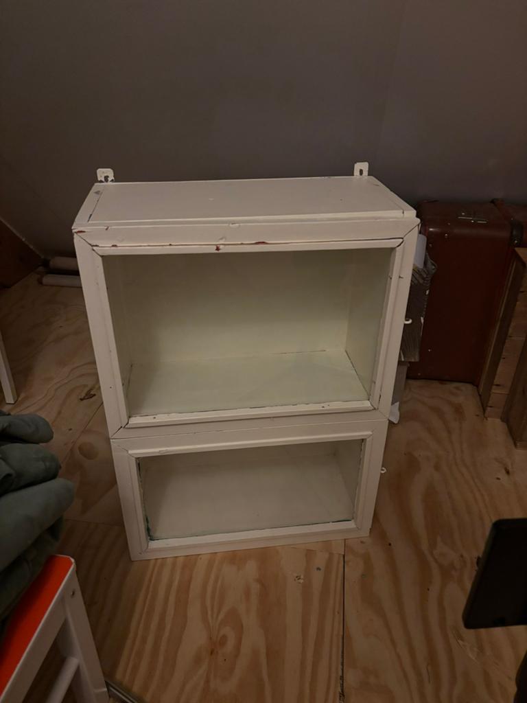 Vintage vitrinekast om op te hangen, Huis en Inrichting, Kasten | Vitrinekasten, Ophalen, Gebruikt, ', '