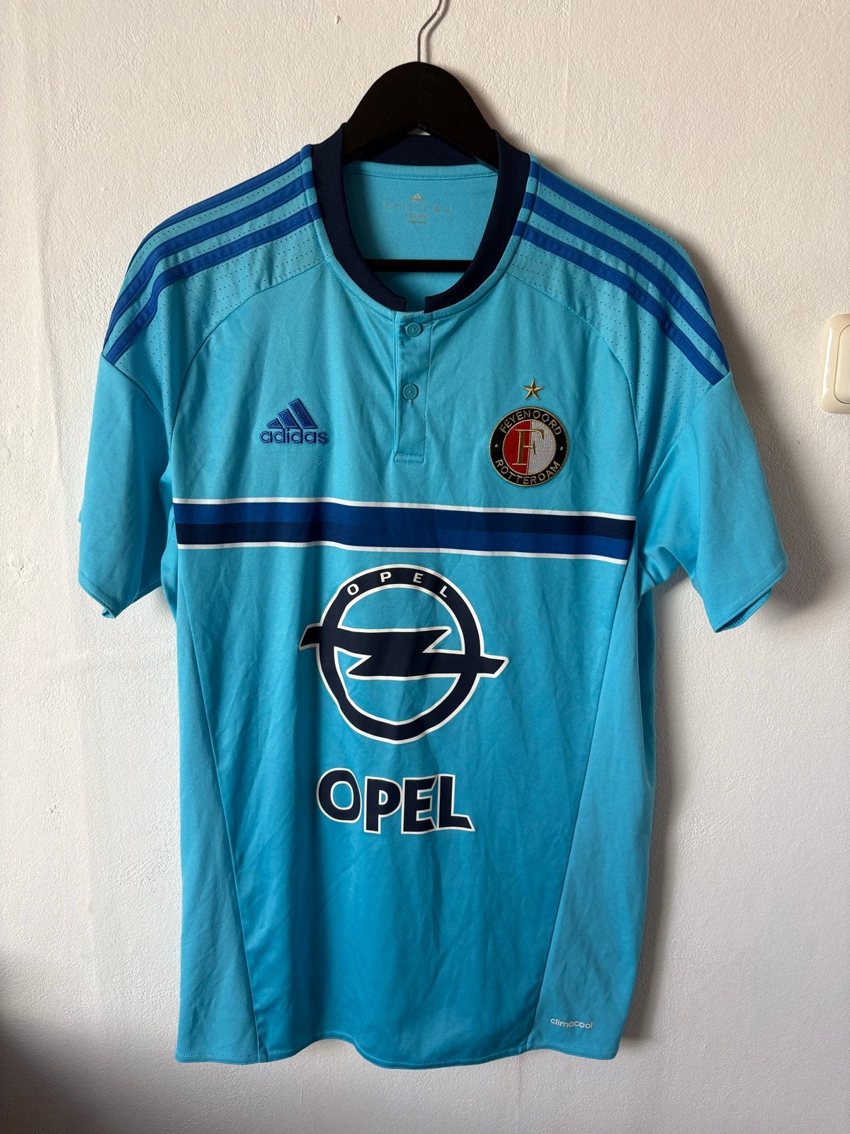 Feyenoord Uitshirt 16/17 Maat L - Kampioensjaar!, Maat 52/54 (L), Blauw, ?, Voetbal