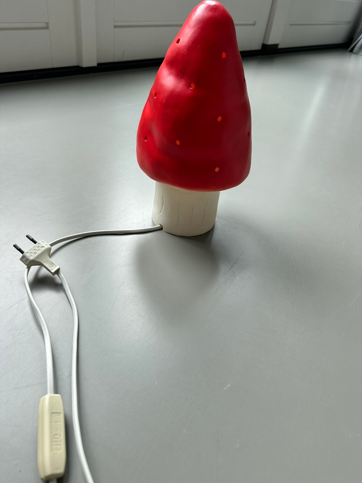 Heico lamp paddestoel rood, Ophalen of Verzenden, Gebruikt, Nachtlamp, Rood