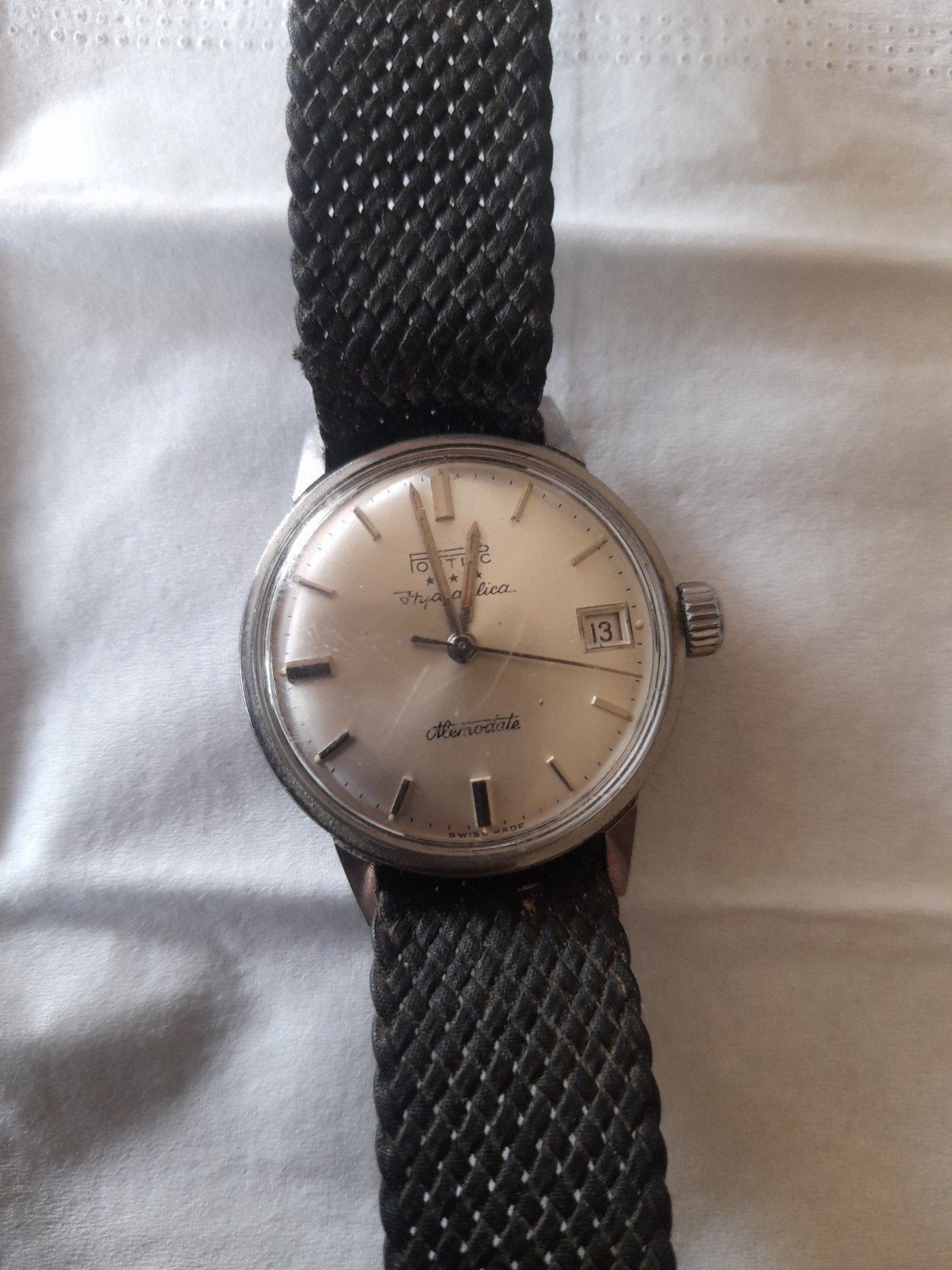 Heren Pontiac Horloge - Opwind Mechanisme, Overige merken, Gebruikt, Staal, Polshorloge