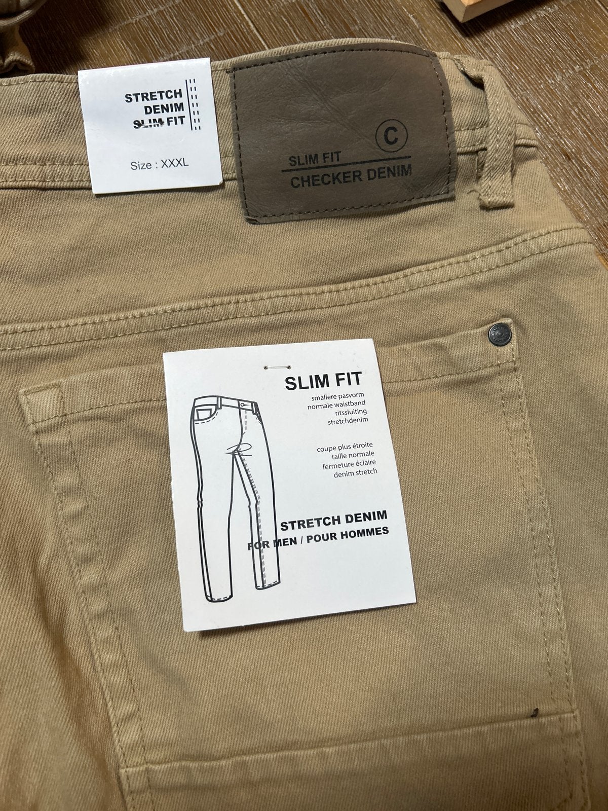 Checker Denim Slim Fit Stretch Jeans - Maat XXXL, Ophalen of Verzenden, Nieuw, Overige kleuren, Overige jeansmaten