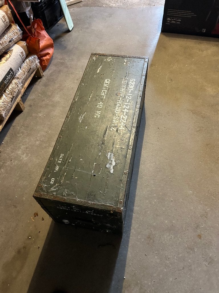 Prachtige oude legerkist, Ophalen, Minder dan 50 cm, Gebruikt, 50 tot 100 cm