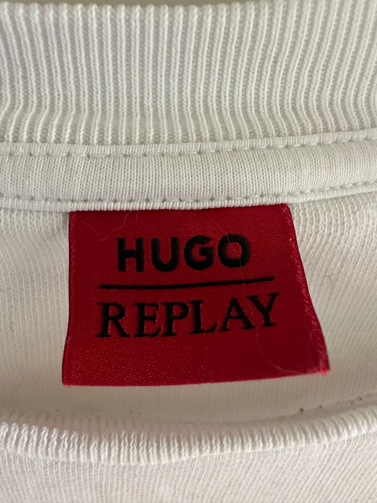 Hugo Replay Witte Oversized Trui Maat XL, Ophalen of Verzenden, Gedragen, Maat 56/58 (XL), Wit