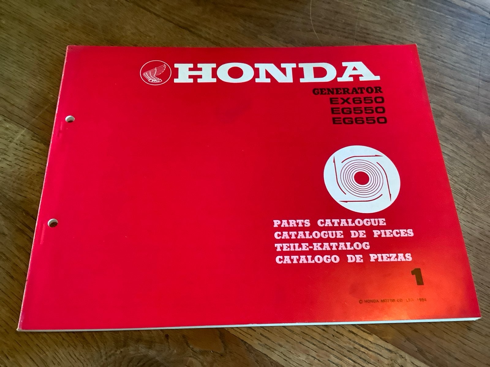 Honda Generator EX650 EG550 EG650 Onderdelencatalogus 1984, Verzenden, Nieuw, Overige onderwerpen