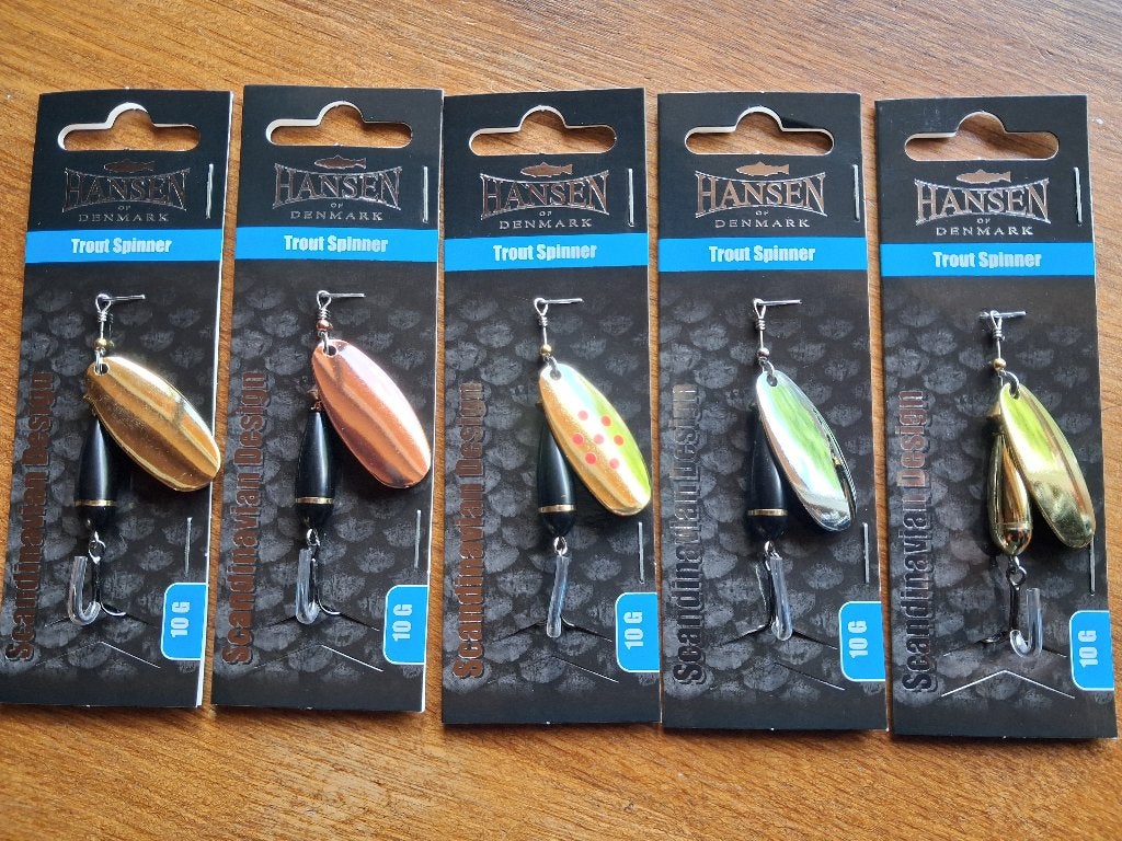 Hansen Trout Spinners (10- grams) in 5 kleuren..
