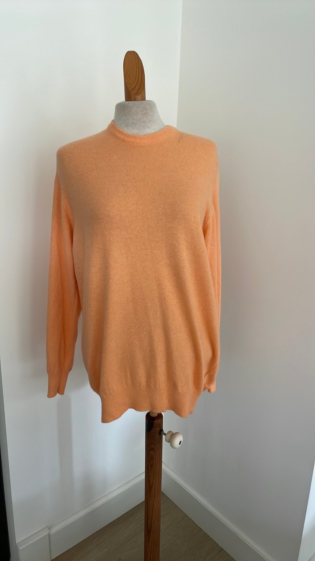 “Wollen” trui Cashmere et Soie, mt L, Verzenden, Gedragen, Maat 42/44 (L), Oranje